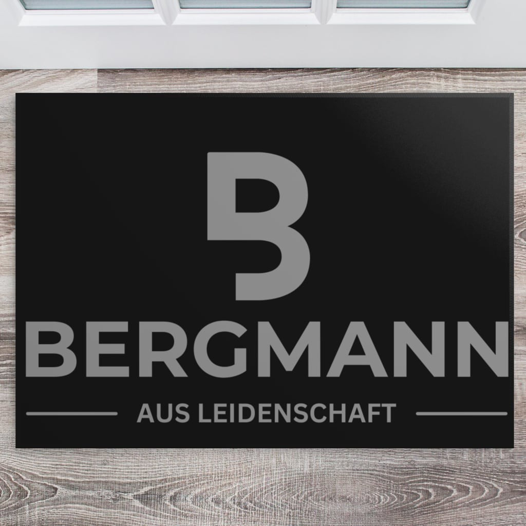 Bergmann Teppich schwarz 70 x 50 cm